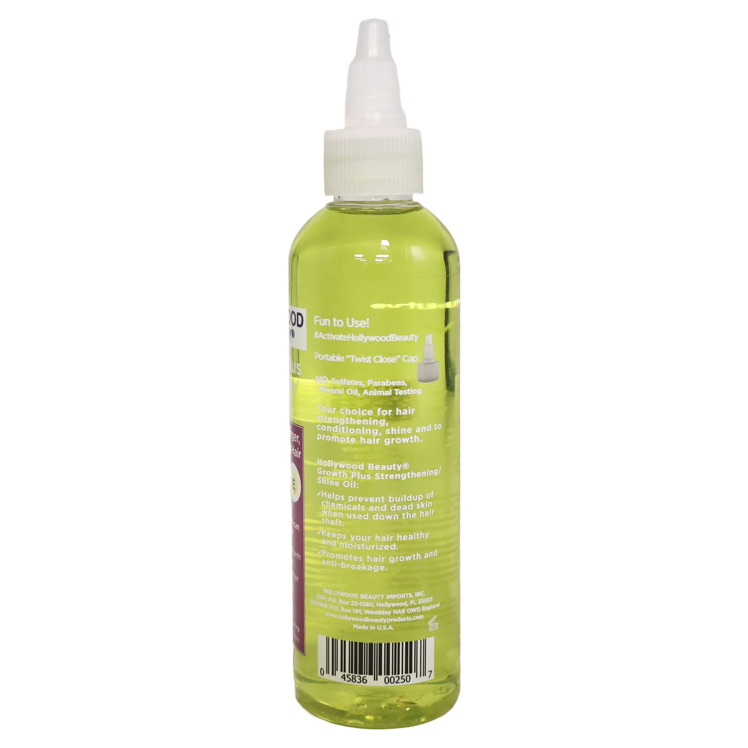 Hollywood Growth Plus Strengthening Shine Oil, 4 Oz., Pack of 2