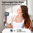 thumbnail image 2 of Sentryse High Speed Ionic Hair Dryer, 110,000 RPM Fast Drying Blow Dryer with Magnetic Nozzle, Low Noise, Intelligent Heat Control, 2 of 10