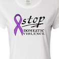 thumbnail image 4 of Inktastic Stop Domestic Violence-purple ribbon Women's T-Shirt, 4 of 5