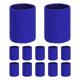 thumbnail image 1 of Uxcell 12PCS Bandas de sudor deportivas, muñequeras de algodón absorbentes para entrenamiento/baloncesto/correr [Azul zafiro, 10cm de ancho], 1 of 7
