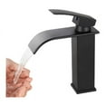 thumbnail image 4 of Mezclador de lavabo de montaje en cubierta para cambio rápido, mezclador en cascada con control de manija única para ajuste sin esfuerzo de la temperatura y el flujo del agua, diseño moderno con, 4 of 5
