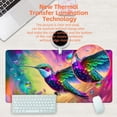 thumbnail image 4 of Large Gaming Mouse Pad for Desk, Colorful Hummingbird Desk Mat, Bright Hummingbird Desk Pad, 31.5"x11.8" Extended Big Computer Keyboard Mouse Pad with Non-Slip Base and Stitched Edge, 4 of 13