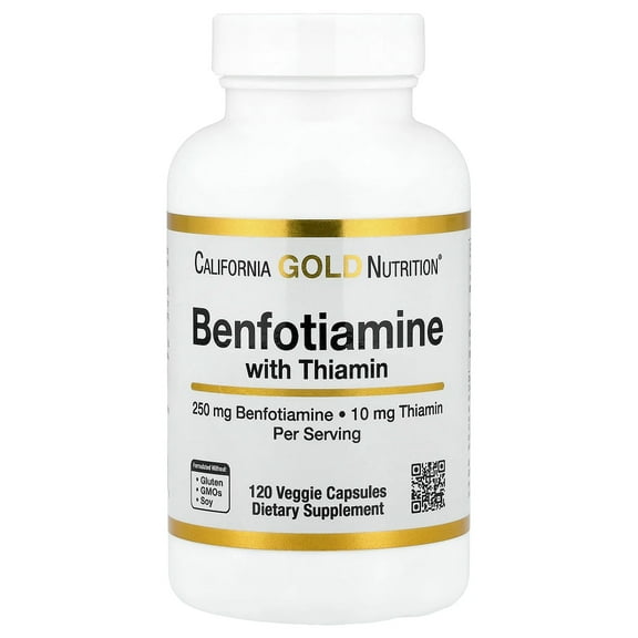 Lake Avenue Nutrition, Benfotiamine with Thiamine, 250 mg, 120 Veggie Capsules