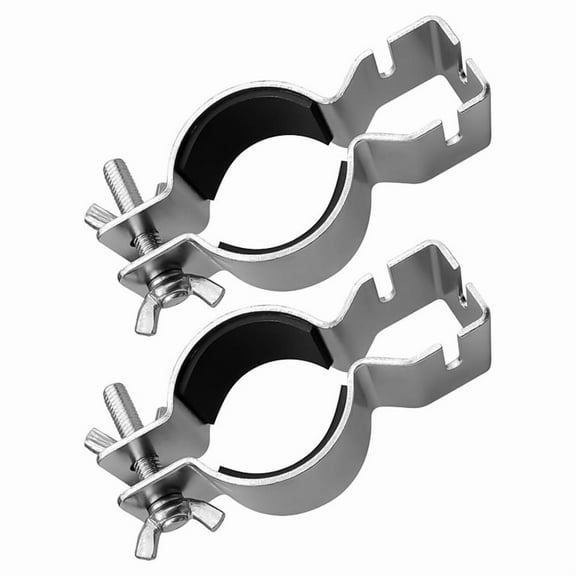2Pcs Adjustable Upright Clamp for 1.5in Diameter or 2in Diameter Brackets, Pipe and Drape Clamps for Hanging Accessories