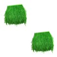 thumbnail image 2 of Ounissouiy Adorno de flecos de plumas de avestruz, decoración para manualidades y costura, 9-15cm, verde Verde 2Conjunto, 2 of 6