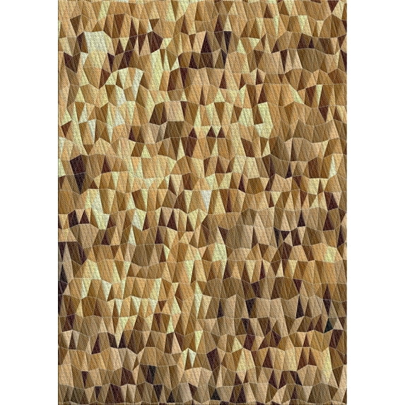 Ahgly Company Indoor Rectangle Patterned Saddle Brown Novelty Area Rugs, 3' x 5'
