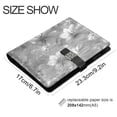 thumbnail image 3 of Leather Notebook with Pen Holder Writing Notepad Includes 100 Pages Lined Journal Silver Metal Flower Pattern, 3 of 6