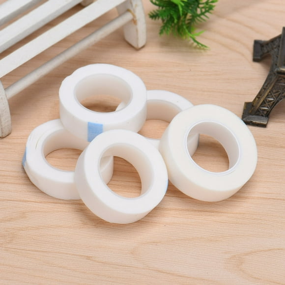 KBANNICAL 5 PCS Clear Eyelash Individual Extension Tape Technician Eyelash Natural Pads for Tint Individual Eyelashes Long 25 Mm Lashes Eyelash Strips 5mm