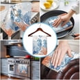 thumbnail image 3 of Blue Red Seahorse Coastal Kitchen Towels Set of 3, Water Absorbent Dish Towel, Summer Beach Coral Nautical Decorative Hand Towels - Quick Drying Cloth for Cooking Baking, 18x28 Inch, 3 of 8
