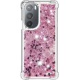 thumbnail image 2 of Compatible with Motorola Moto Edge Plus 2022 Case Glitter Liquid Cute Clear Phone Case Floating Quicksand Shockproof Protective Bumper Soft TPU Case for Moto Edge Plus 2022 5G Love Rose YB, 2 of 13