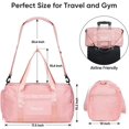 thumbnail image 7 of BALEINE Gym Bag for Women and Men, Small Duffel Bag for Sports, Gyms and Weekend Getaway, Waterproof Dufflebag with Shoe and Wet Clothes Compartments, Lightweight Carryon Gymbag (Pink), 7 of 7
