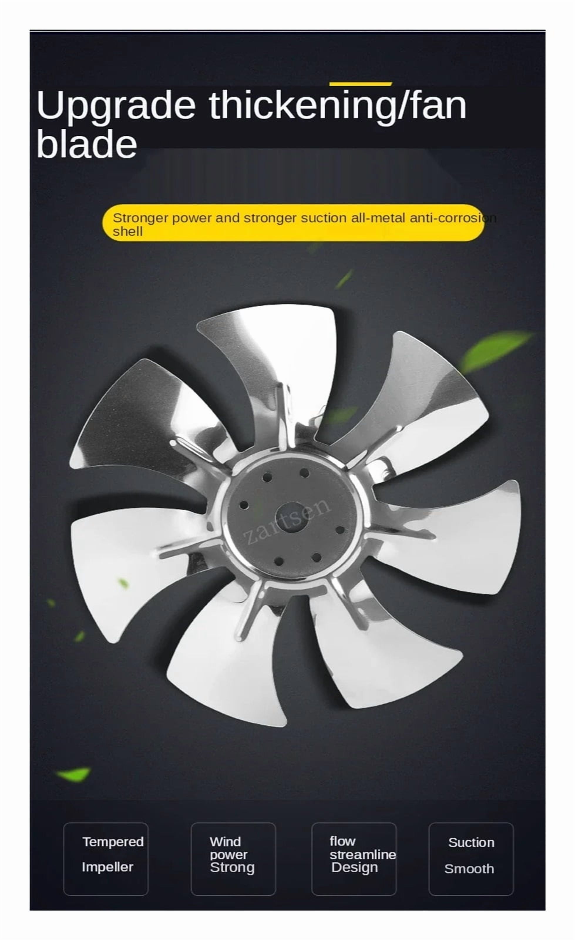 6/8Inch Extractor Ventilation Fan Exhaust Air Blower High Speed Bathroom Kitchen Toilet Air Vent Window Wall Exhaust Fan - Quiet Ventilation