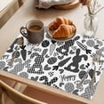 thumbnail image 3 of Happy Easter Placemats Set of 8 Rabbits Eggs Carrots Black Gray Plaid Place Mats Indoor Wipeable Table Mats Washable Cloth Dining Table Placemats for Kitchen Holiday Party Home Decor 13x19 Inch, 3 of 9