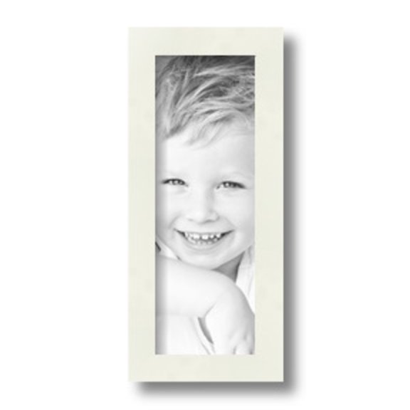 ArtToFrames 4" x 11" White Picture Frame, 4x11 inch White Wood Poster Frame (WOM-5138)