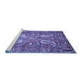 thumbnail image 2 of Ahgly Company Machine Washable Indoor Rectangle Persian Blue Traditional Area Rugs, 7' x 10', 2 of 4
