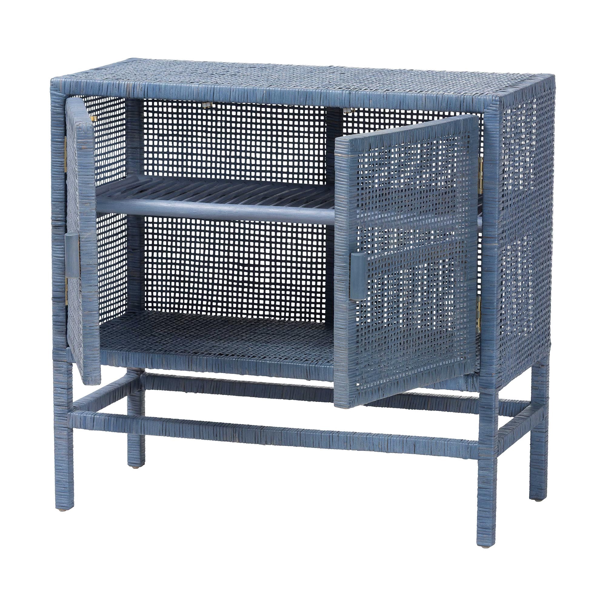 bali & pari Vivan Boho Storage Cabinet, 2-Tier, Navy Blue