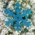 thumbnail image 2 of Glitter Snowflake Ornament, Peacock Blue, 7-inch, 2 of 4