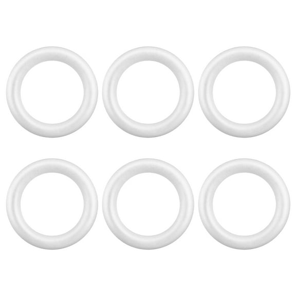 FUTUREORYY Christmas Decoration Foam Wreath Form White 6Pcs 6.7In 6.7In 1.1In