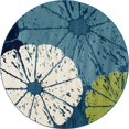 thumbnail image 1 of Art Carpet 841864117271 5 ft. Seaport Collection Citrus Slice Woven Round Area Rug, Blue, 1 of 1