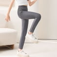 thumbnail image 5 of TIREOW Girls High Elasticity Leggings Stretch Snug Fitting Imitation Denim Leggings Pants Elastic Waist Sports Yoga Tight Pants, 5 of 7