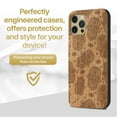 thumbnail image 2 of Case Yard Wooden Case Outside Soft TPU Silicone Slim Fit Shockproof Wood Protective Phone Cover for Girls Boys Men and Women Supports Wireless Charging Hamsa Overload Design case for iPhone-11-Pro-Max, 2 of 7