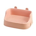 thumbnail image 2 of Caja de arena de conejo accesorios de jaula rectangular de de mascotas, esquina para ir al baño de , inodoro para hurones Galesaurs rosa, 2 of 8