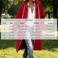 thumbnail image 3 of Oversize Winter Coats for Women, Women's Fashion Large Size Solid Color Zipper Hooded Plus Velvet Thickened Long Sleeve Jacket Red M, 3 of 6