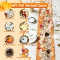 thumbnail image 3 of Guvpev 6FT Fall Garland with Lights, Artificial Autumn Maple Leaf Garland with Pumpkin, Berry & Pine Cone, Fall Hanging Vine Thanksgiving Decorations for Mantel, Front Porch, Indoor Outdoor Decor, 3 of 7