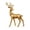 Yellow, variant on Christmas Reindeer Resin Figurine Set, Standing and Resting Gold Stag Statues, Holiday Tabletop Decorations for Mantel Shelf Centerpiece and Indoor Winter Display, Gold