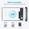 thumbnail image 6 of ORICO Transparent HDD Case SATA to USB 3.0 Hard Drive Case External 2.5'' HDD Enclosure for HDD SSD Disk Case Box Support UASP, 6 of 7