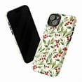 thumbnail image 3 of Festive Red Berry and Green Leaf Phone Case, Holiday Botanical Protective Cover for iPhone 16 15 14 13 12 Pro Max Mini, 3 of 6