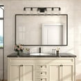 thumbnail image 2 of ACROMA Modern Farmhouse 6-light Black Bathroom Vanity Lights with UL Certified - 44'', 2 of 5