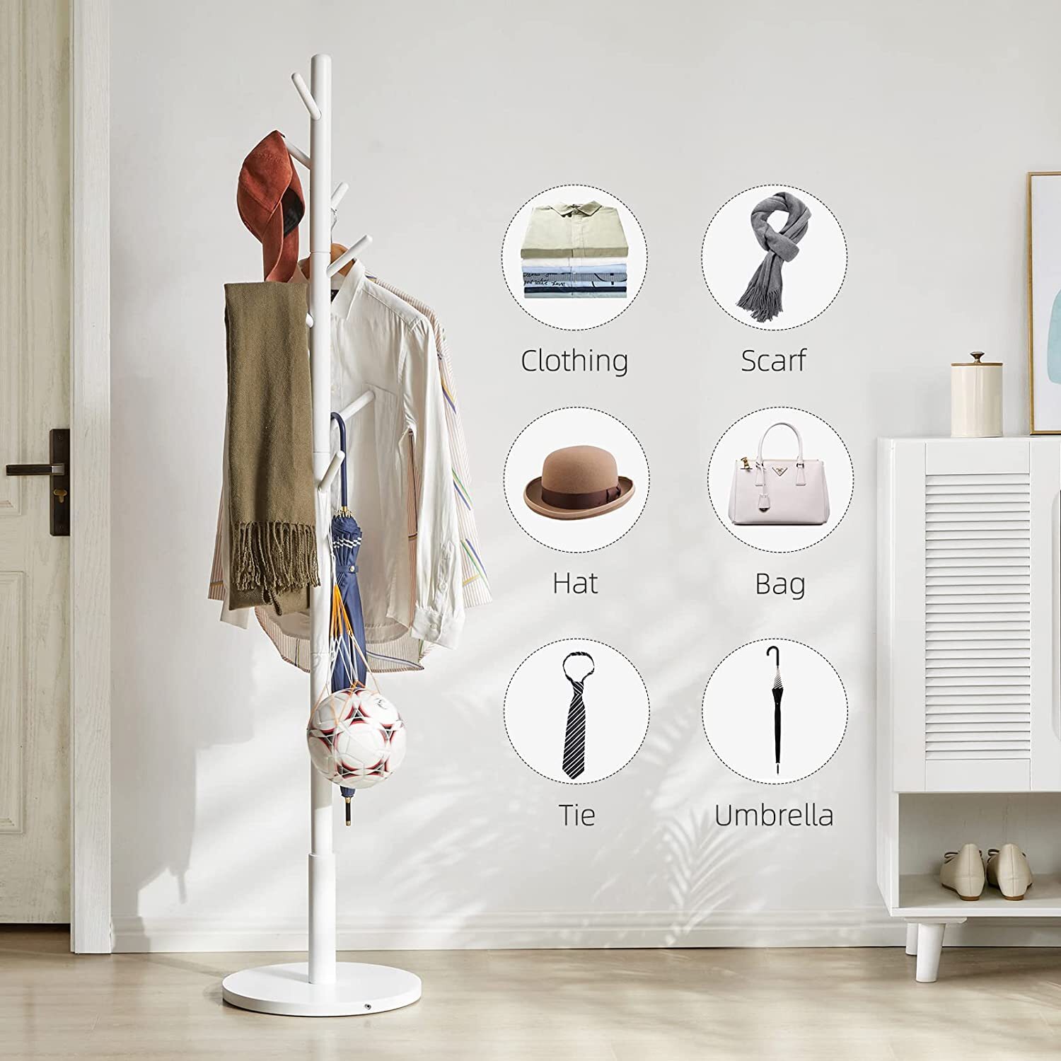Metal Garment Rack Freestanding Clothing Organizer With Shelves And