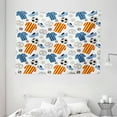thumbnail image 1 of Soccer Tapestry, Sports Clothes Professional Player Athlete Shoes Hand Drawn Style League Match Game, Wall Hanging for Bedroom Living Room Dorm Decor, 80W X 60L Inches, Multicolor, by Ambesonne, 1 of 2