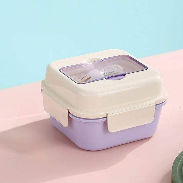 Aparatos de cocina, accesorios de cocina, utensilios de cocina, lonchera Bento de 800 ml para niños, loncheras para adultos, a prueba de fugas, aptas para microondas, loncheras de plástico.