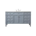 thumbnail image 3 of 60 inch single bathroom vanity in grey, 3 of 8