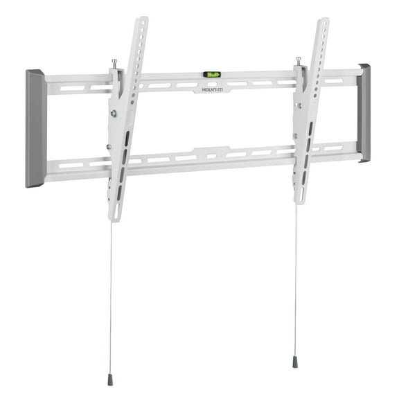 Mount-It! Ultra-Slim and Heavy-Duty TV Wall Mount,  Fits 43" to 90" TV's, Capacity 165 lbs., Tilting Bracket, White