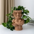thumbnail image 4 of Pot à Plantes Décoration Muscle Homme Moderne Résine Pot de Fleurs Plantes Pot, 4 of 5
