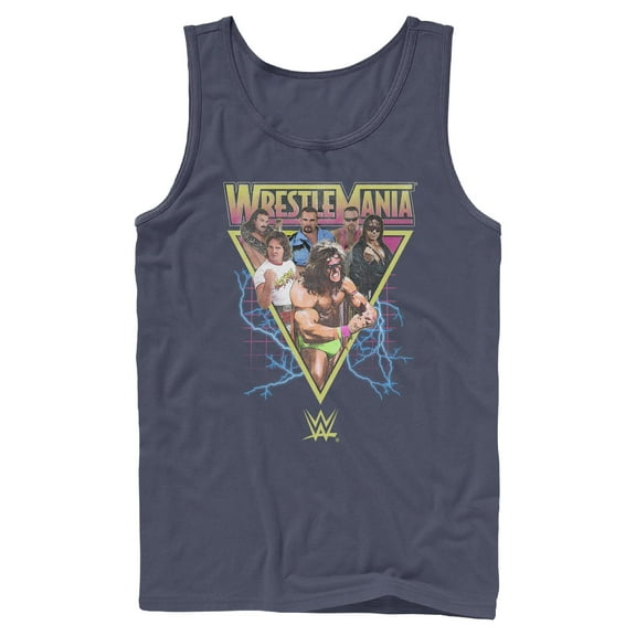 Mens WWE Retro Wrestlers Triangle Tank Top