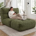 thumbnail image 5 of Romorgniz Bean Bag with Foam Filling Bean Bag Chair with Back Support No Assembly Large Bean Bag Chair for Bedroom, Green, 5 of 10