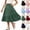 Green, variant on POIUYTR Girls Summer Midi Skirts Casual Elastic Waist Solid Color Smock Skirt Kids Vacation Flowy Skirts