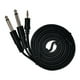 thumbnail image 2 of Cable divisor en Y de alimentación con conector TRS estéreo de 1/8" a doble TS de 1/4", conector chapado en oro, 3,5 1.5m, 2 of 6