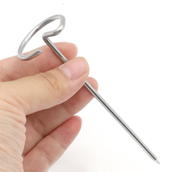 TABLZONE 10Pcs Reusable Stainless Steel Skewers for Air Fryer Standing Metal Skewers for Bbq