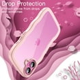 thumbnail image 6 of JETech Wavy Case for iPhone 16 6.1-Inch, Cute Wave Frame Curly Shape Shockproof Phone Cover for Women and Girls, Clear Hard PC Back (Pink), 6 of 7