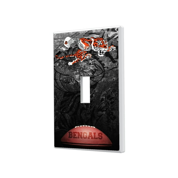 Cincinnati Bengals Legendary Design Single Toggle Lightswitch Plate