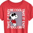 thumbnail image 3 of Peanuts - Be Cool, Take It Easy - Snoopy - Women's Short Sleeve Graphic T-Shirt, 3 of 6