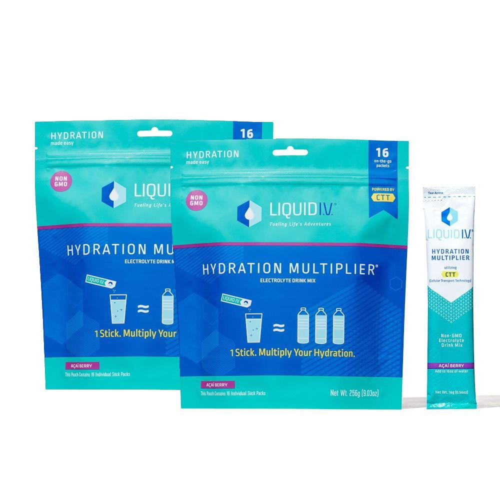 Liquid I.V. Hydration Multiplier, Electrolyte Powder, Easy Open Packets