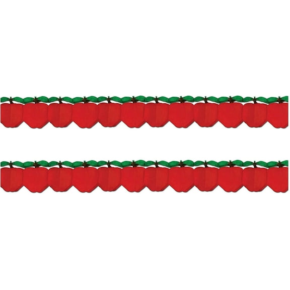 Party Decoration Apple Garland 7 1 By 2" X 12' - 12 Pack (1 Per Package)