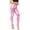 Pink, variant on Women'S High-Waisted Shiny Metallic Leggings, Multicolor Fluorescent Wet-Look Stretch Yoga Pants For Women