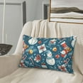 thumbnail image 5 of JUNZAN Christmas Snowman Gift Pillow Cases Standard Size, with Envelope Closure Bed Pillow Cases(without pillow core),16"x24" inches, 5 of 5